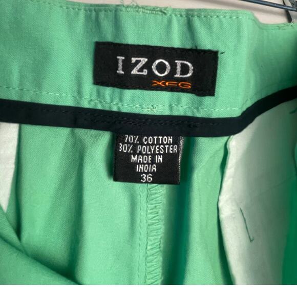 IZOD XFG GREEN GOLF SHORTS 36 Preppy Vacation Resort All-over Golf Tees - Picture 5 of 5